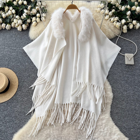 Irregular Design Furry Fringed Cardigan