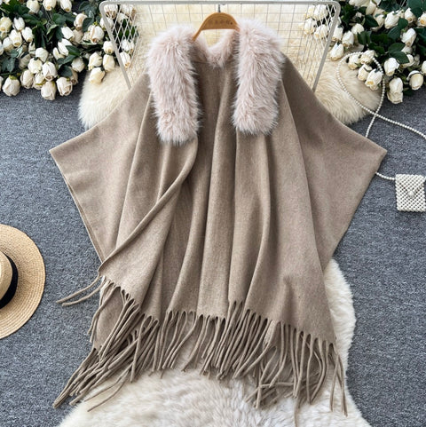 Irregular Design Furry Fringed Cardigan
