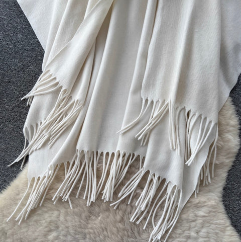 Irregular Design Furry Fringed Cardigan