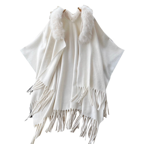 Irregular Design Furry Fringed Cardigan