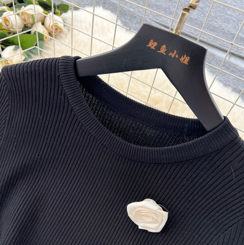 Knit Patchwork Layered Cake Dress