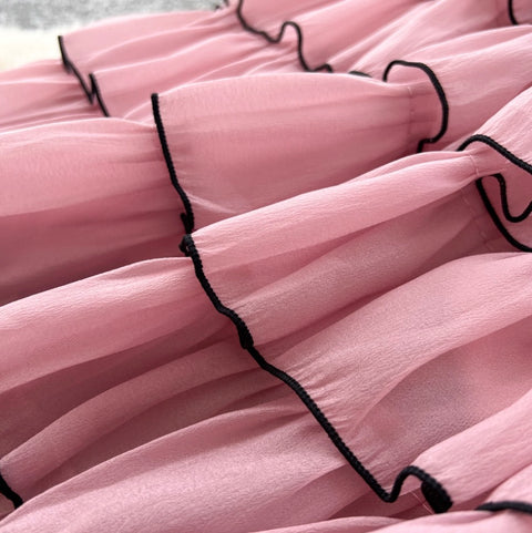 Knit Patchwork Layered Cake Dress