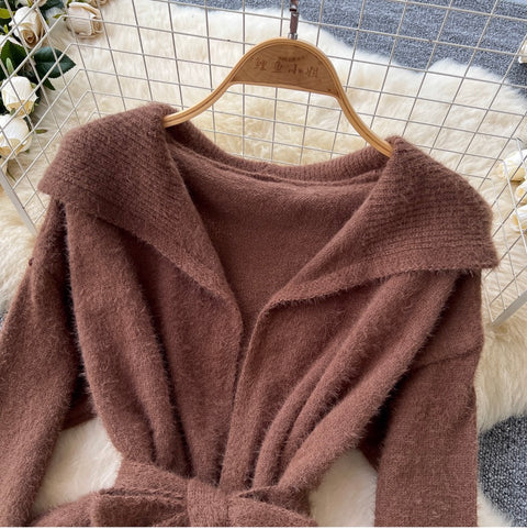 Cardigan & Vest & Trousers Knitted 3Pcs