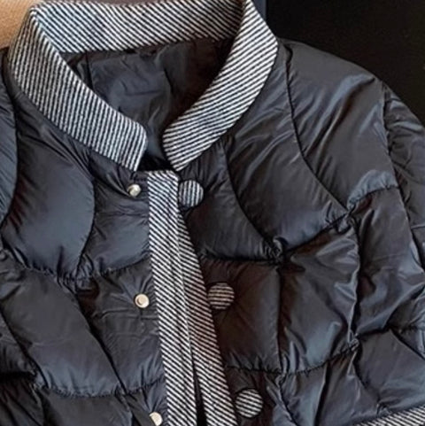 Tweed Patchwork Black Cotton Jacket