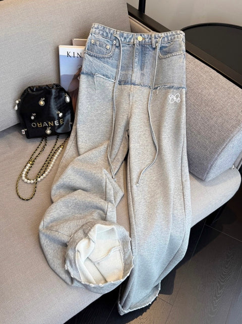 Chic Ripped Patchwork Jeans