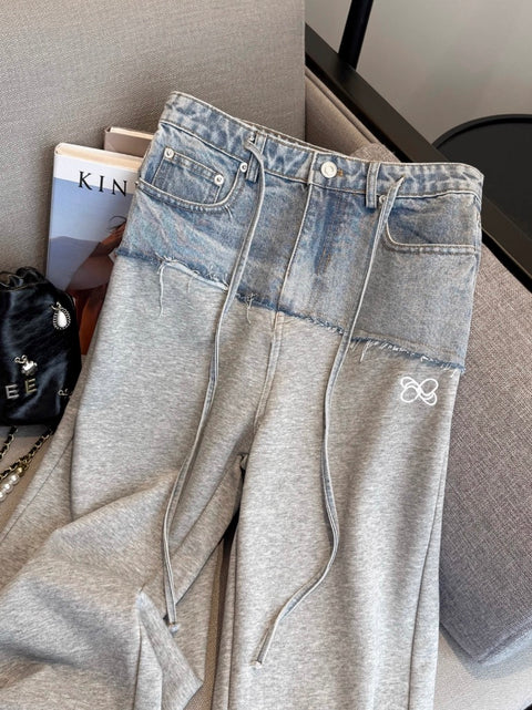 Chic Ripped Patchwork Jeans