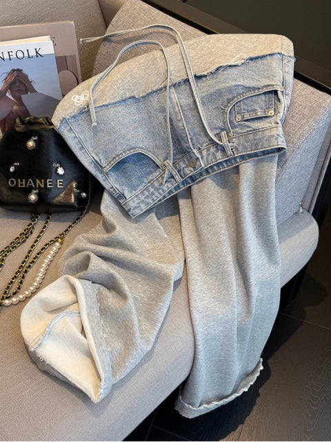 Chic Ripped Patchwork Jeans