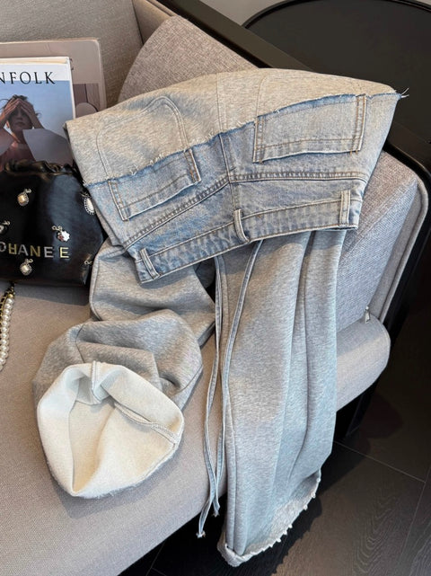 Chic Ripped Patchwork Jeans