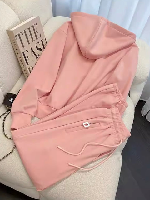 Hooded Sweatshirt & Trousers Casual 2Pcs
