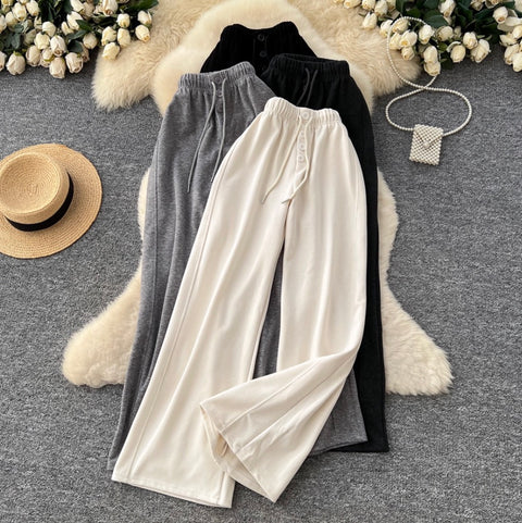 Elastic Waistline Sportswear Trousers