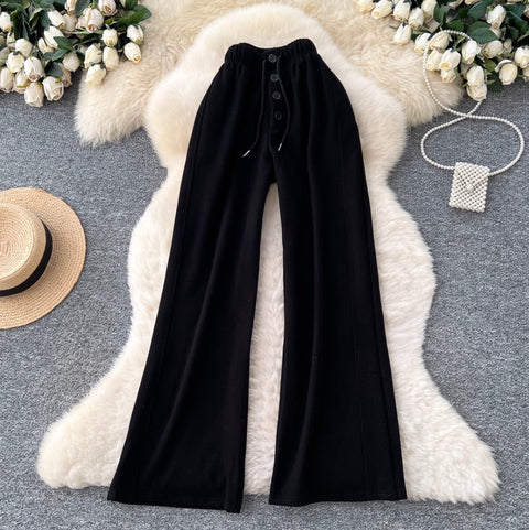 Elastic Waistline Sportswear Trousers