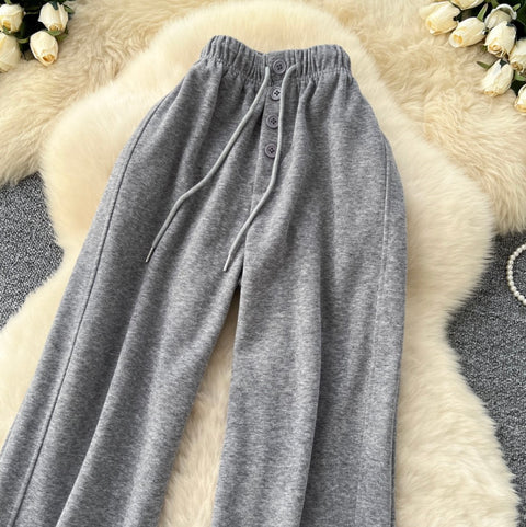 Elastic Waistline Sportswear Trousers