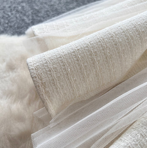 V-neck Mesh Patchwork Elegant Dress