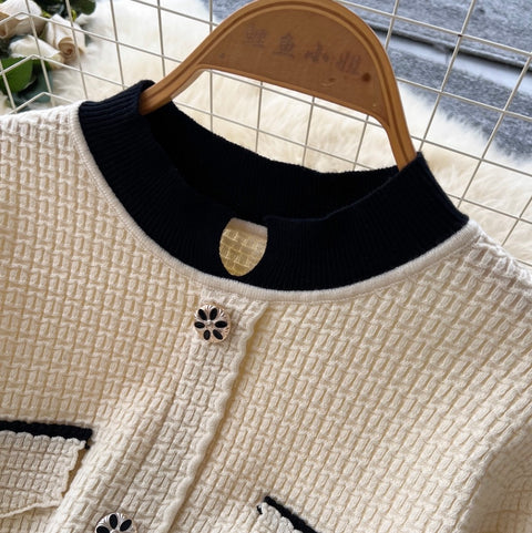 French Style Sweater Dress with Belt