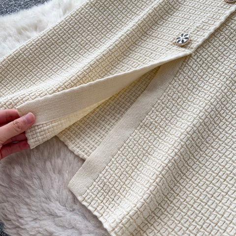 French Style Sweater Dress with Belt