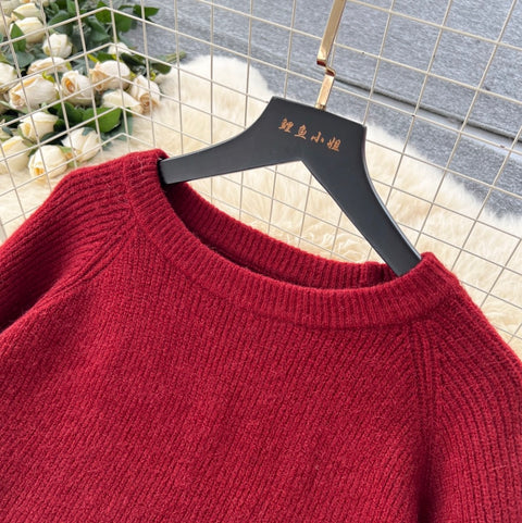 Loose-fit Sweater & Trousers Knit 2Pcs