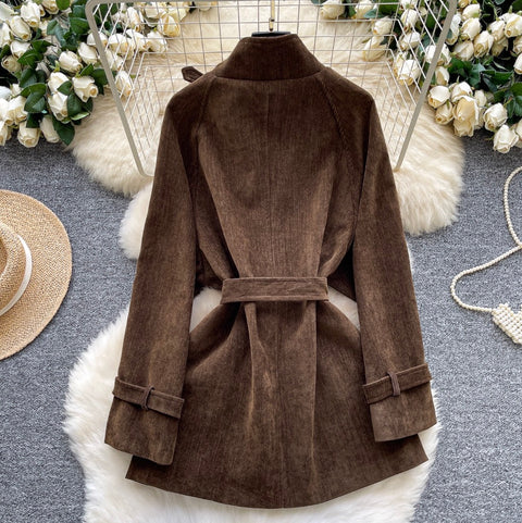 Korean Style Plaid Patchwork Coat