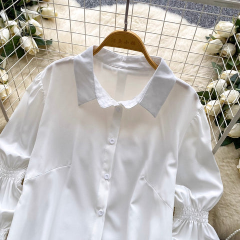 Beaded Knitted Vest & White Shirt