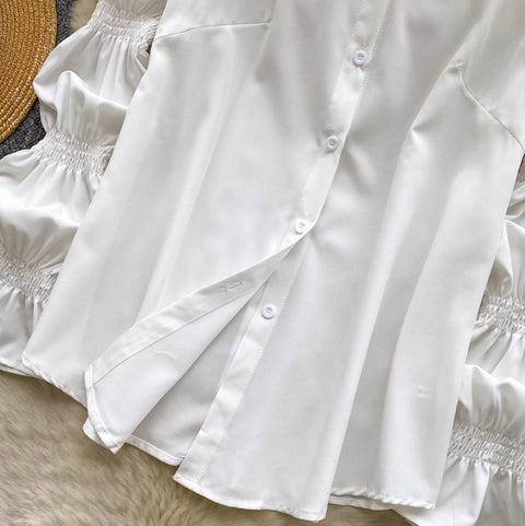 Beaded Knitted Vest & White Shirt