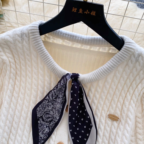 Twisted Cardigan & Sweater 2Pcs