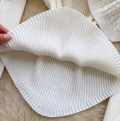 Twisted Cardigan & Sweater 2Pcs