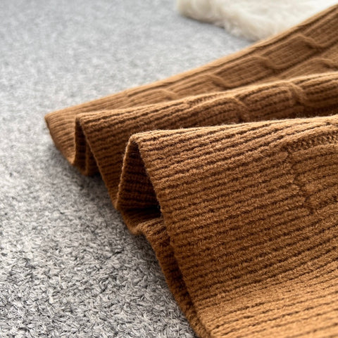 Ruffled Cardigan & Slim Skirt 2Pcs