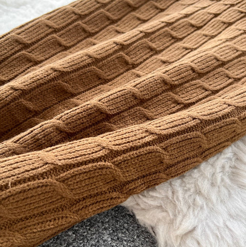 Ruffled Cardigan & Slim Skirt 2Pcs