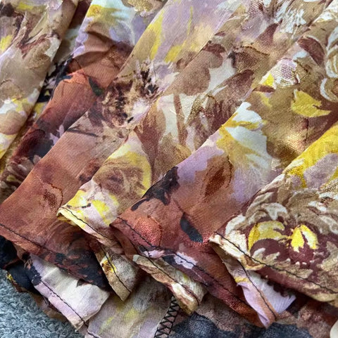 French Style Floral Print Dress