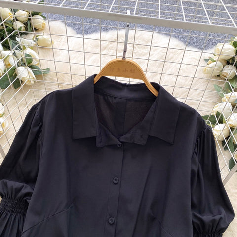 Hollowed Knitwear & Bottoming Shirt 2Pcs