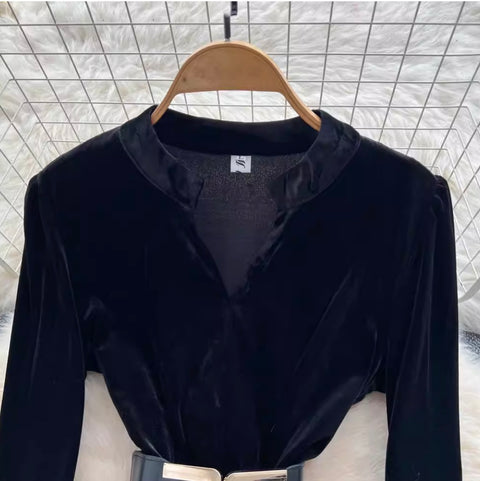 Premium Suede Patchwork Dress