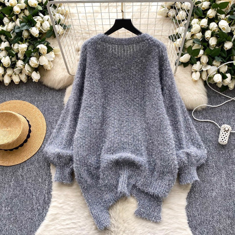 3D Bow Irregular Design Sweater