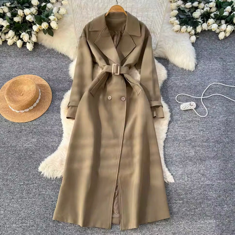 British Style Trench Coat with Belt