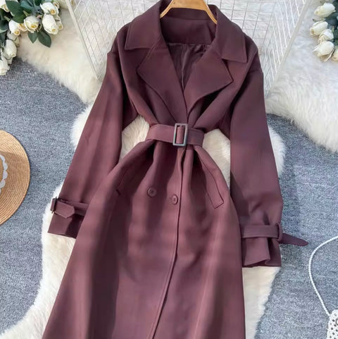British Style Trench Coat with Belt