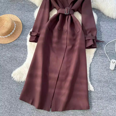 British Style Trench Coat with Belt