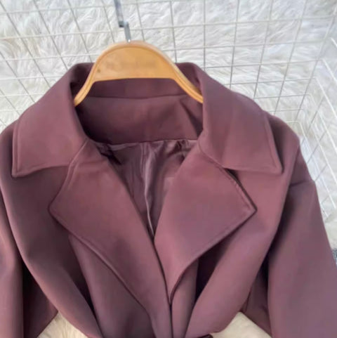 British Style Trench Coat with Belt