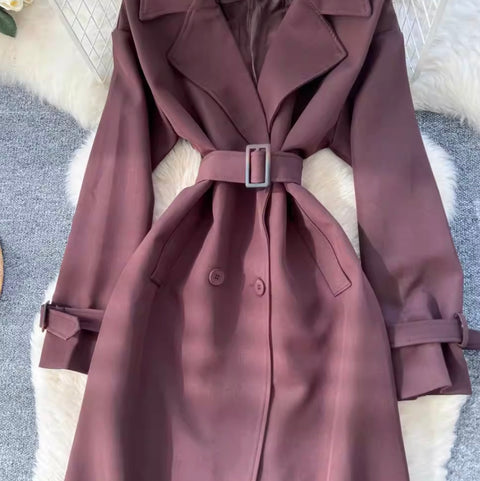 British Style Trench Coat with Belt