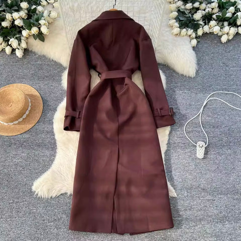 British Style Trench Coat with Belt