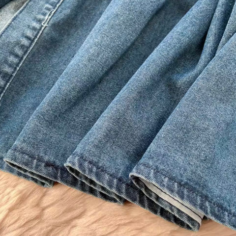 Single-breasted Denim Shirt Dress