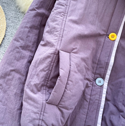 Thermal Cotton Jacket with Scarf