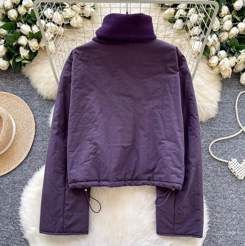 Thermal Cotton Jacket with Scarf