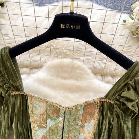 Courtly Jacquard Suede Top