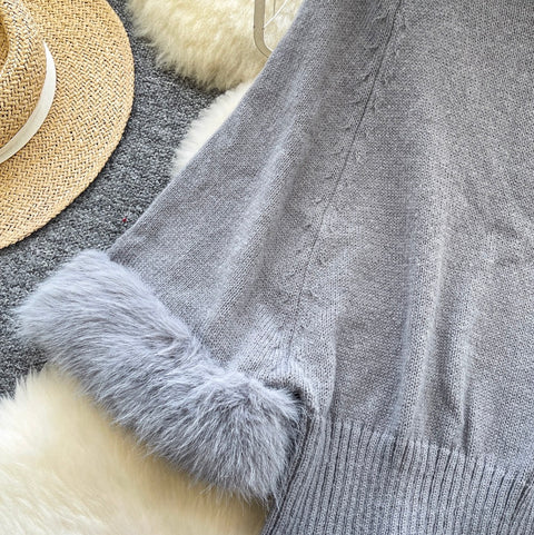 Korean Style Patchwork Turtleneck Sweater