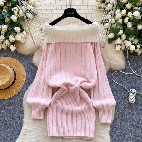 Sweetie Bow-tier Sweater Dress