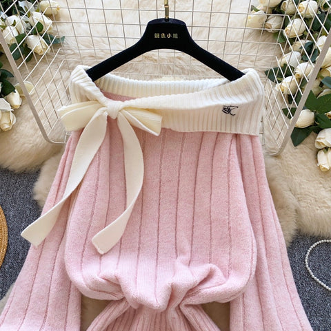 Sweetie Bow-tier Sweater Dress