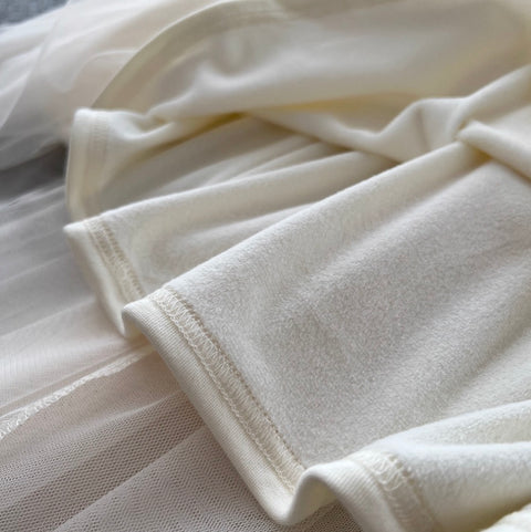 Floral Lace Patchwork Knit Dress