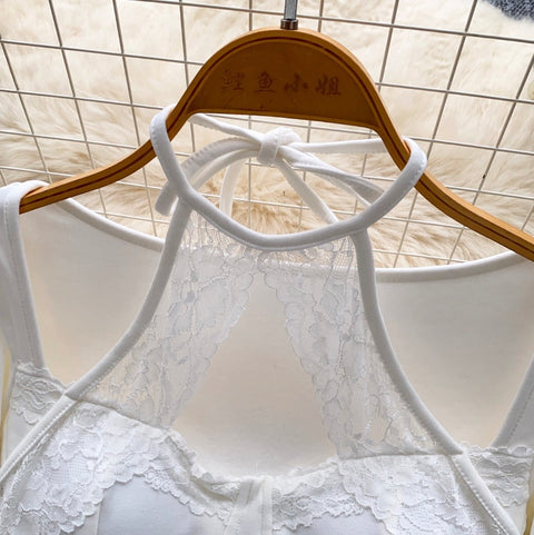 Padded Lace Patchwork Bottoming Shirt