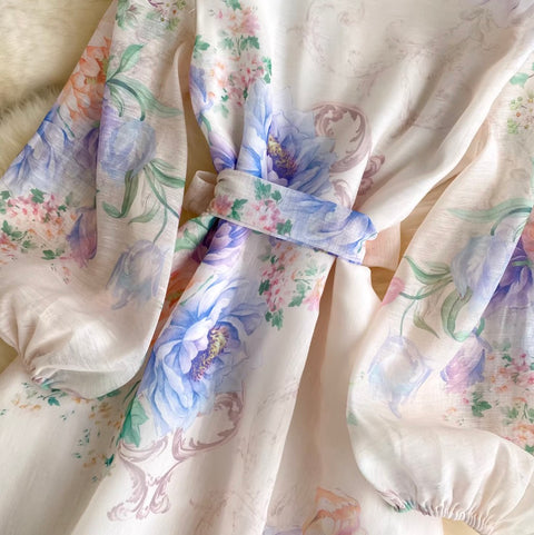 Sweetie V-neck Floral Print Dress