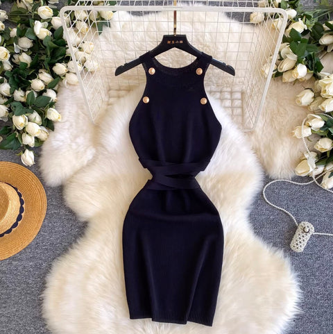 Korean Style Sleeveless Knit Dress