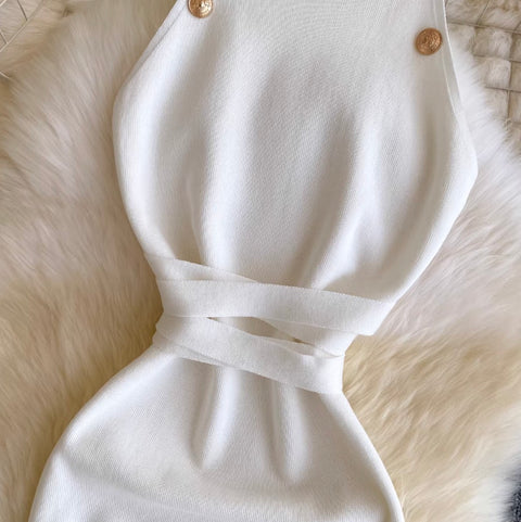 Korean Style Sleeveless Knit Dress