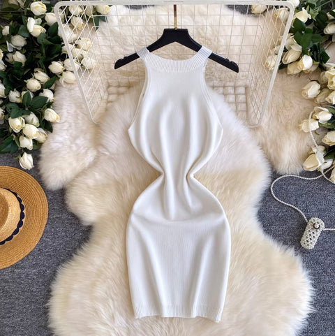 Korean Style Sleeveless Knit Dress